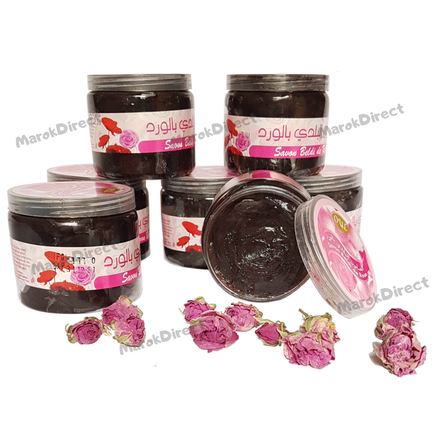 Moroccan Black Beldi Soap Hammam Spa Exfoliating Rose Extract Savon Noir Gift
